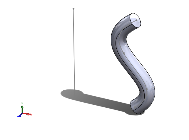 مثالی از تغییر شکل قطعات توسط ابزار Deform به روش Curve to curve